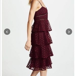 Club Monaco Bekaw Pomegranate tiered dress
